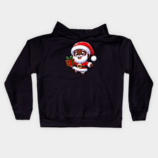 Santa Afrochibi Kids Hoodie